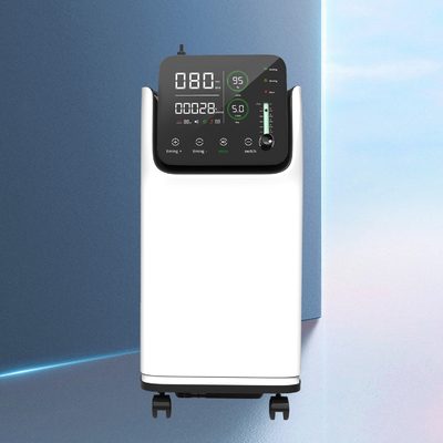 Rumah Sakit Rumah Konsentrator Oksigen 5 Liter Dengan Nebulizer Dan Layar LED 10&quot;