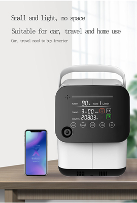 Layar LED Besar Konsentrator Oksigen Rumah Tangga Dapat Disesuaikan 1 - 7L Kemurnian Tinggi