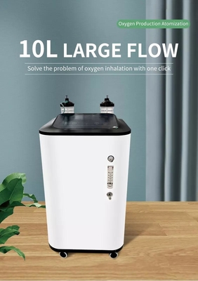 96% 10 Liter Aliran Ganda Portabel Poc Oxygen Concentrator Untuk Perjalanan 5lpm 10 Lpm
